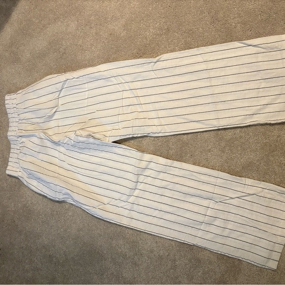 Sienna Sky Striped Wide Leg Pants in Cream and Blue - Picture 2 of 3